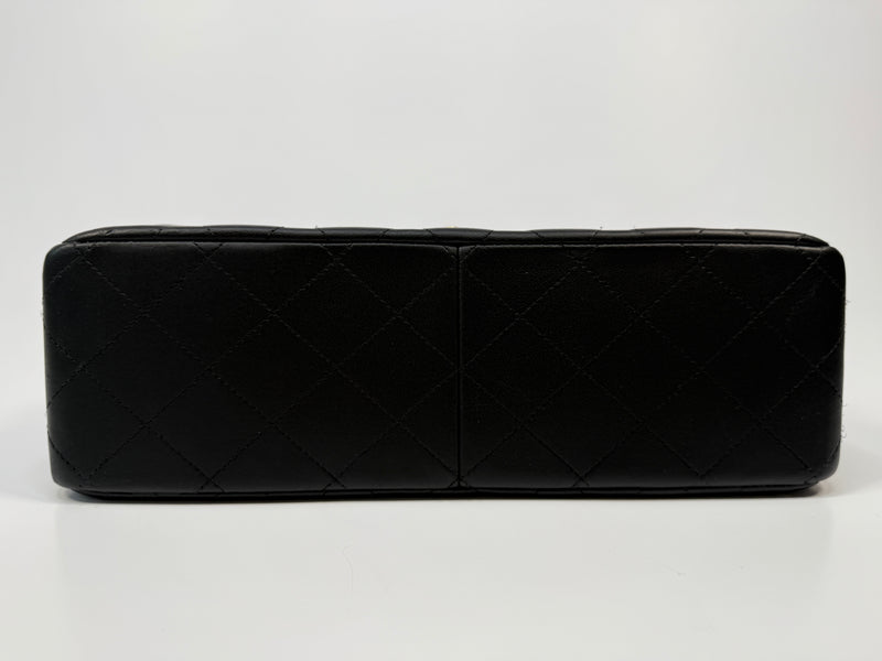 Chanel Jumbo Black Lambskin Leather With GHW