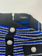 Balmain Blue Tweed Skirt (Size FR40/ UK 10)