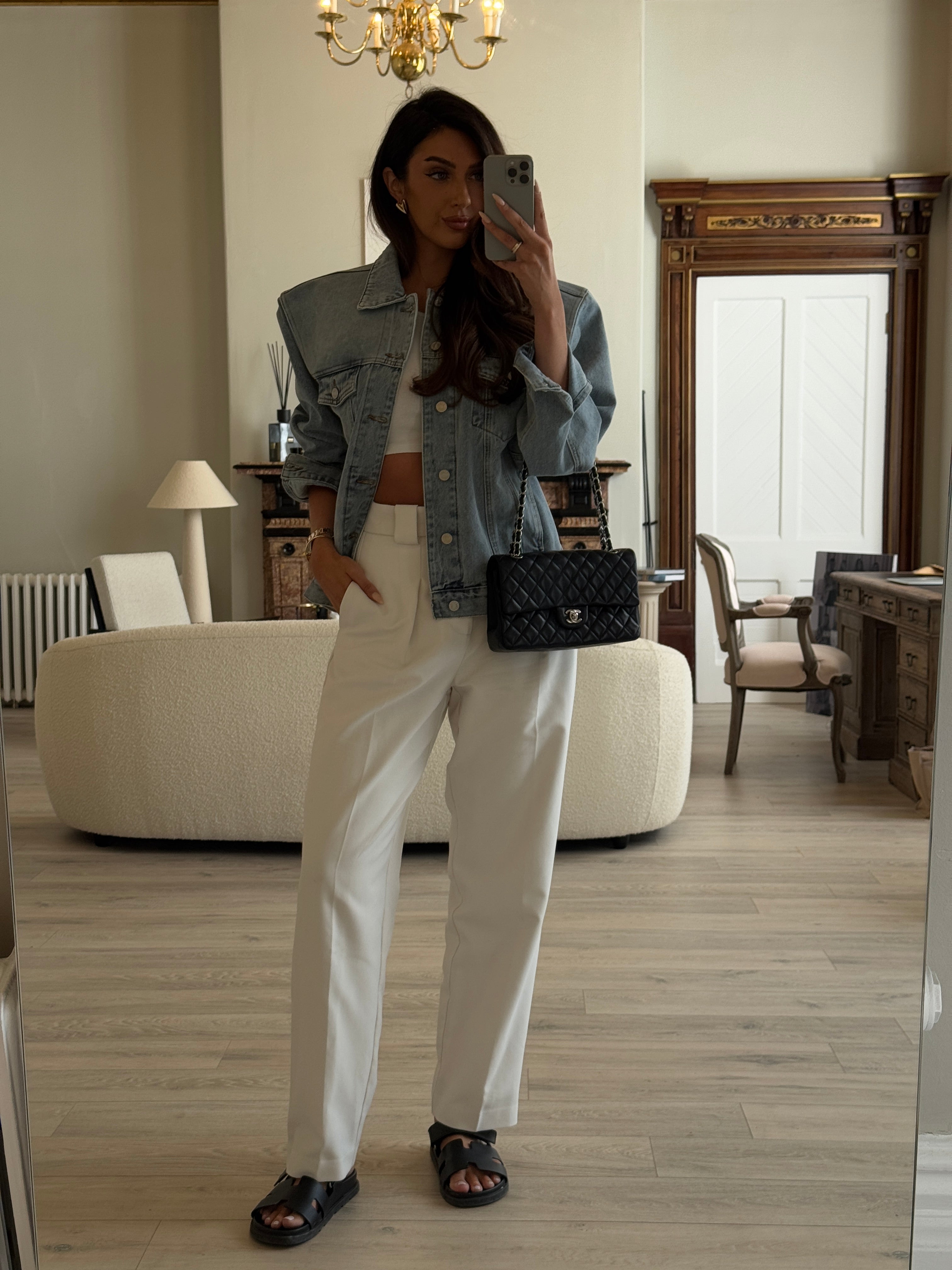 Chanel Medium Classic Double Flap Black Lambskin With Silver Hardware
Pre Loved & Authentic 