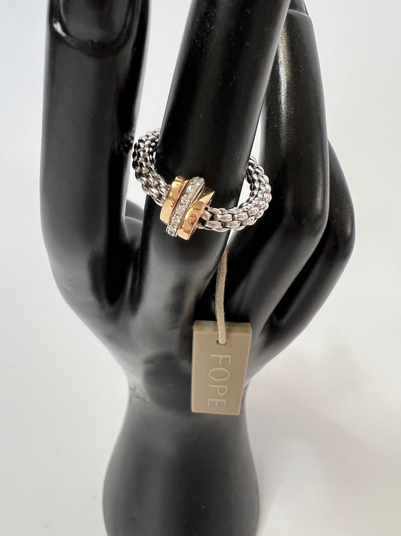 Fope 18ct White Gold  Prima Flex 0.10ct Diamond Ring