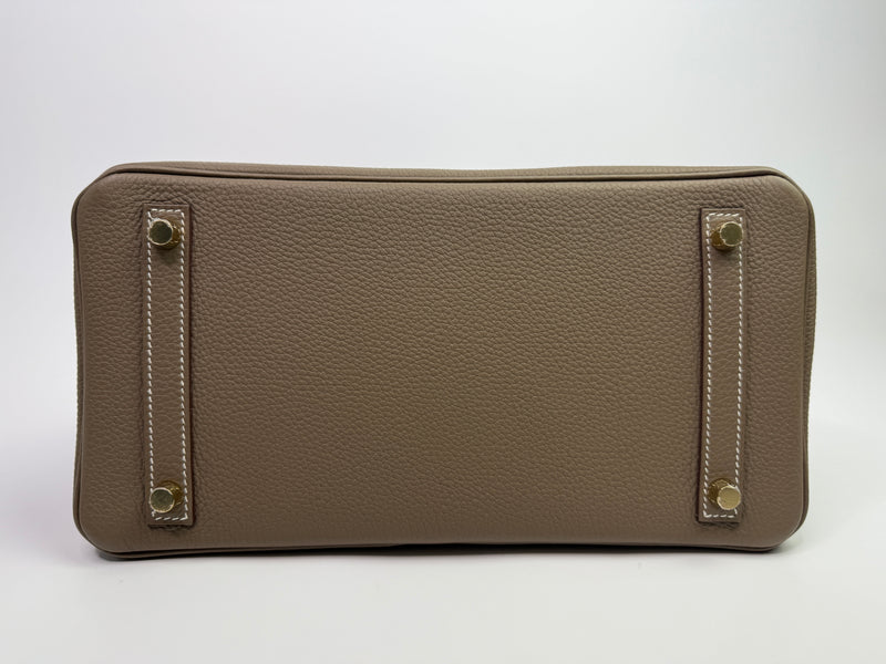 Hermès Birkin 30 Sellier In Etoupe Togo Leather GHW