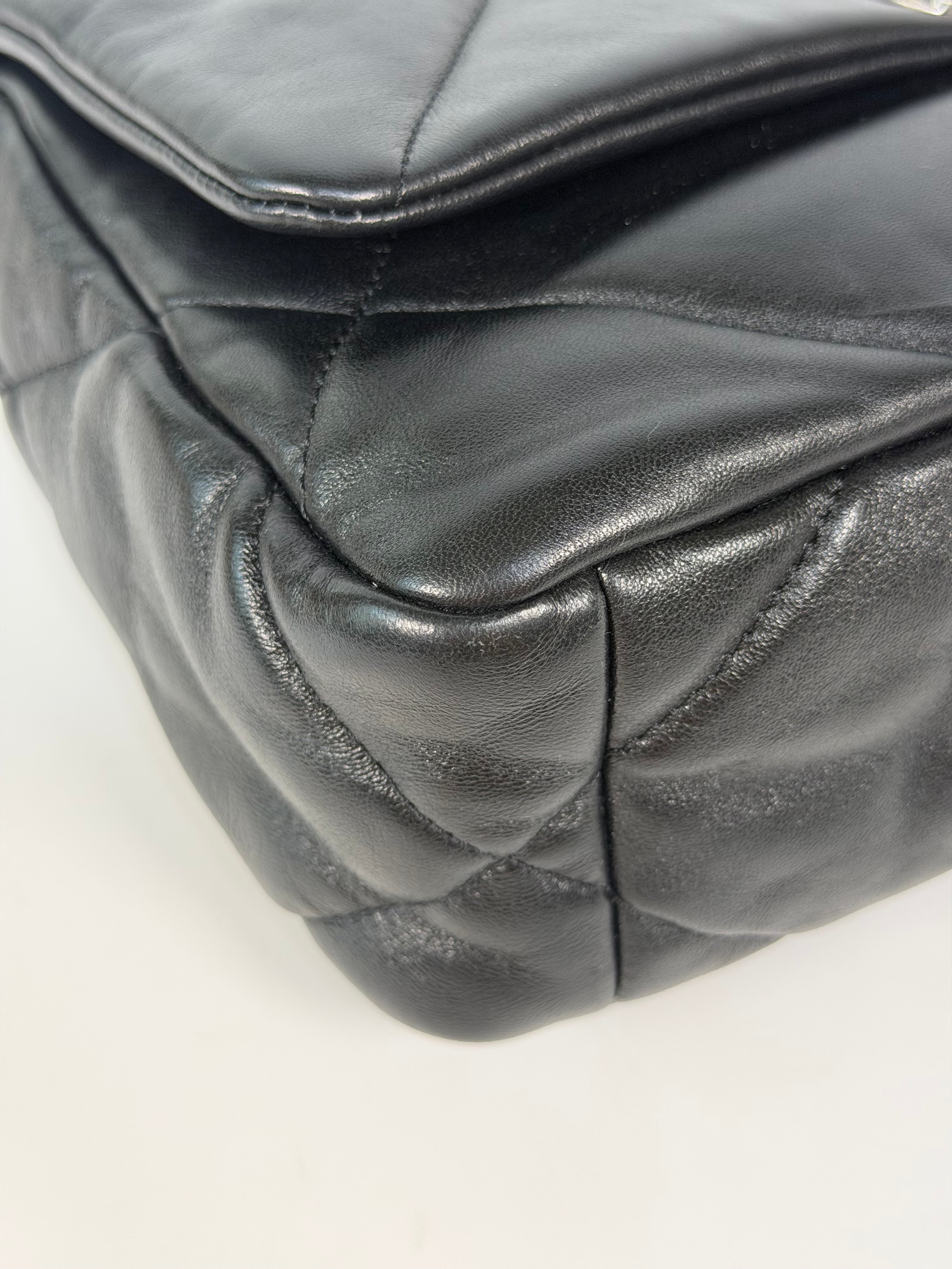Chanel 19 Small In Black & White Leather With Mixed Hardware. Authentic and preloved in excellent condition. Verified by Luxe Cheshire.