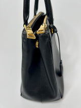 Prada Small Galleria Bag In Black Saffiano Leather
