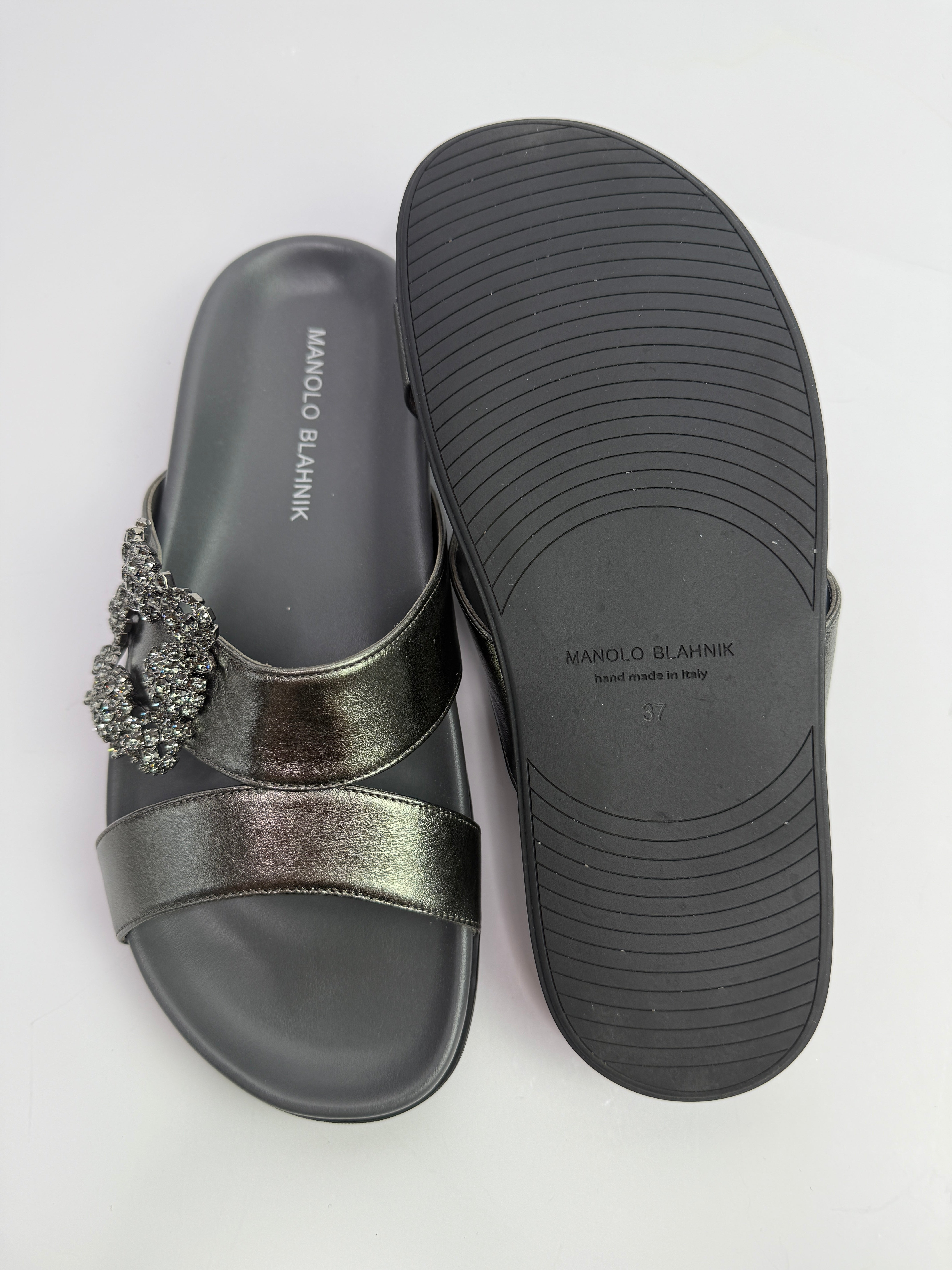 Monolo Blahnik Chilanghi Embellished Sandals (Size 37/UK4)