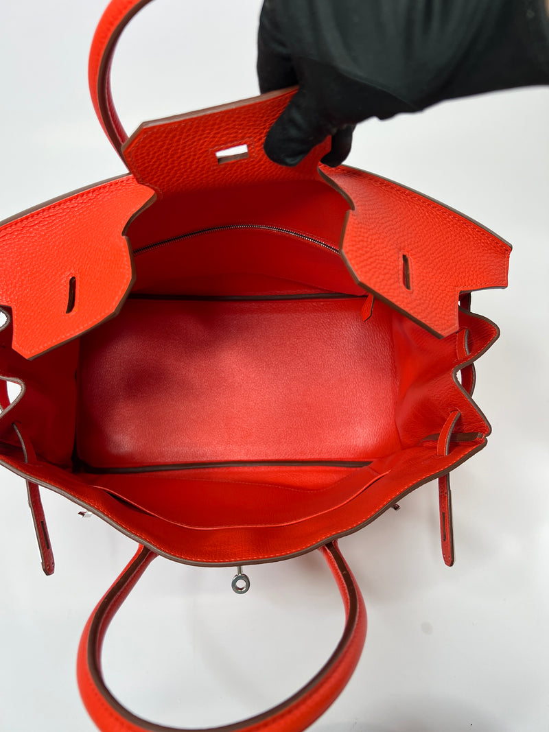 Hermès Birkin 35 Red Togo Leather With Palladium Hardware
