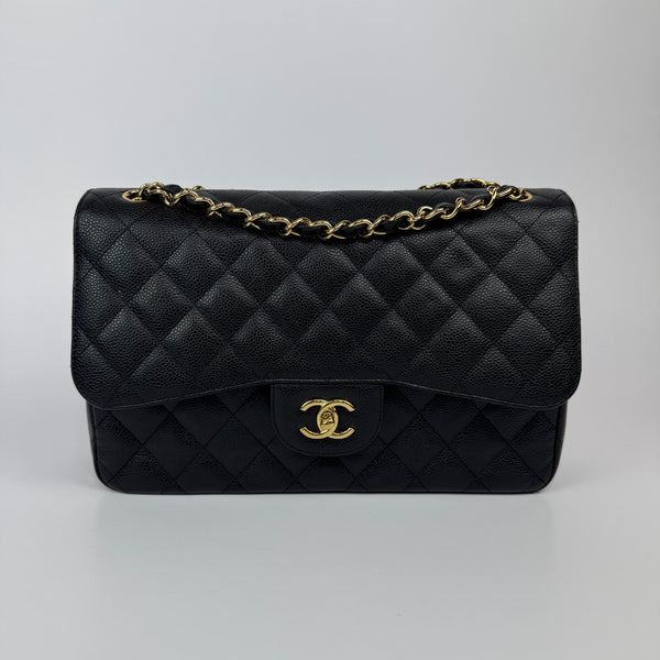 Chanel Jumbo Classic Double Flap In Black Caviar GHW