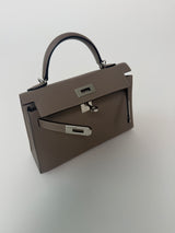 Hermés Mini Kelly Gris Asphalt In Epsom Leather With PHW