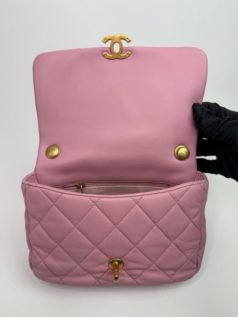Chanel Pink Lacquered Flap Bag