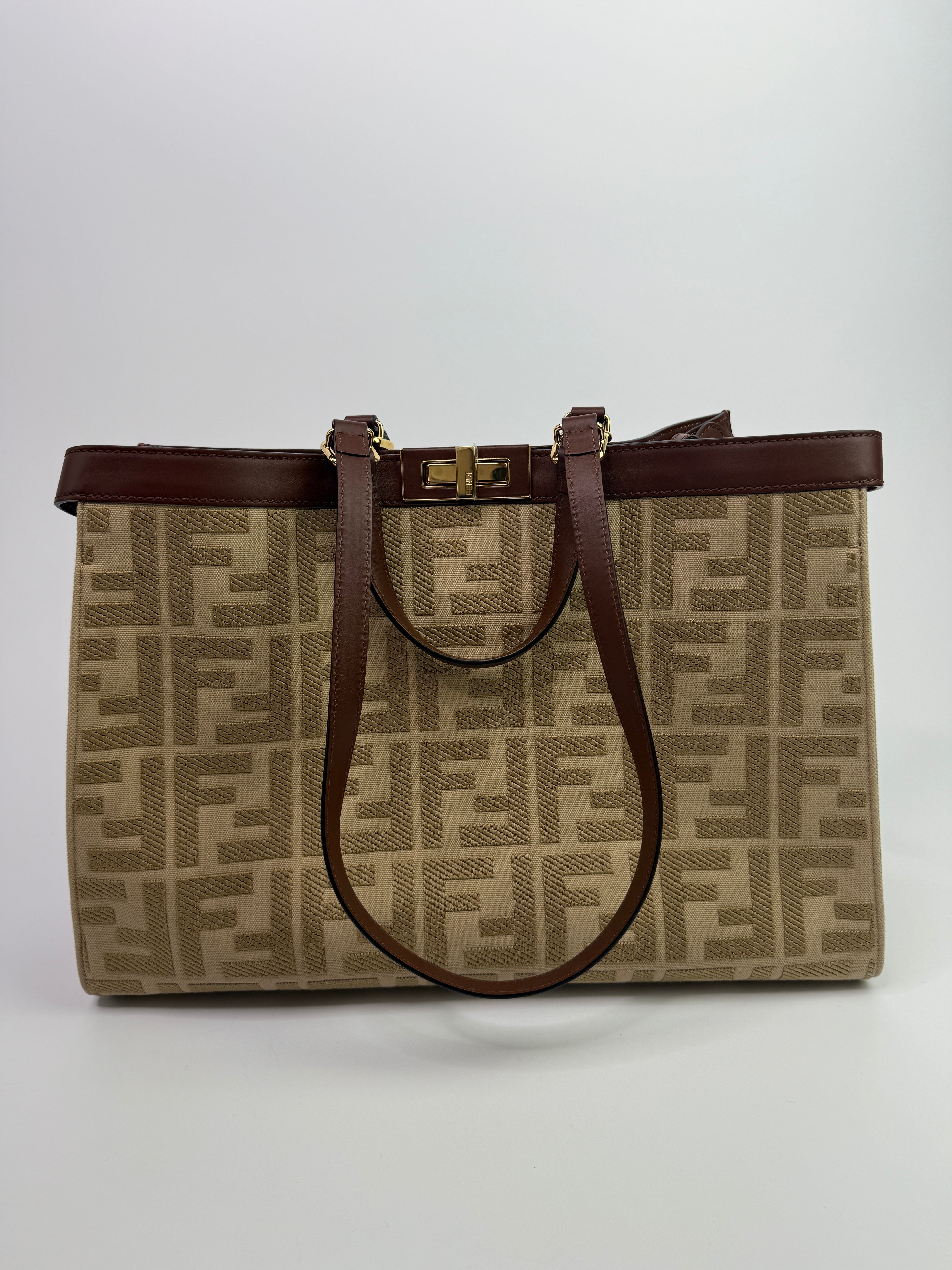 Fendi FF Embroidered Medium Peekaboo X-Tote