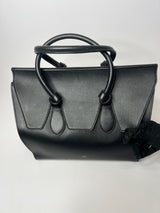 Celine Large Tie Bag In Black Leather