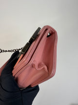 Chanel pink plexiglass Horizontal Boy Brick Bag