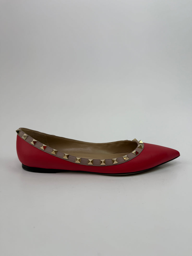 Valentino Garavani Rockstud Ballerina Flats(Size 38/UK5)