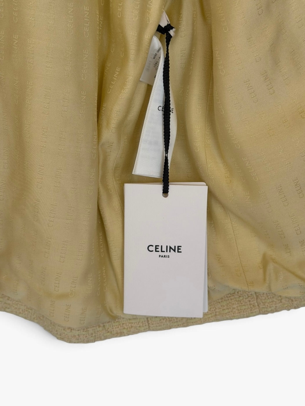 Celine Bouclé Blazer In Cream Tweed (Size 36/ UK 8). 100% authentic and preloved in excellent condition