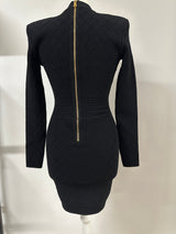 Balmain Black Bodycon Dress (Size 36 /UK 8)
