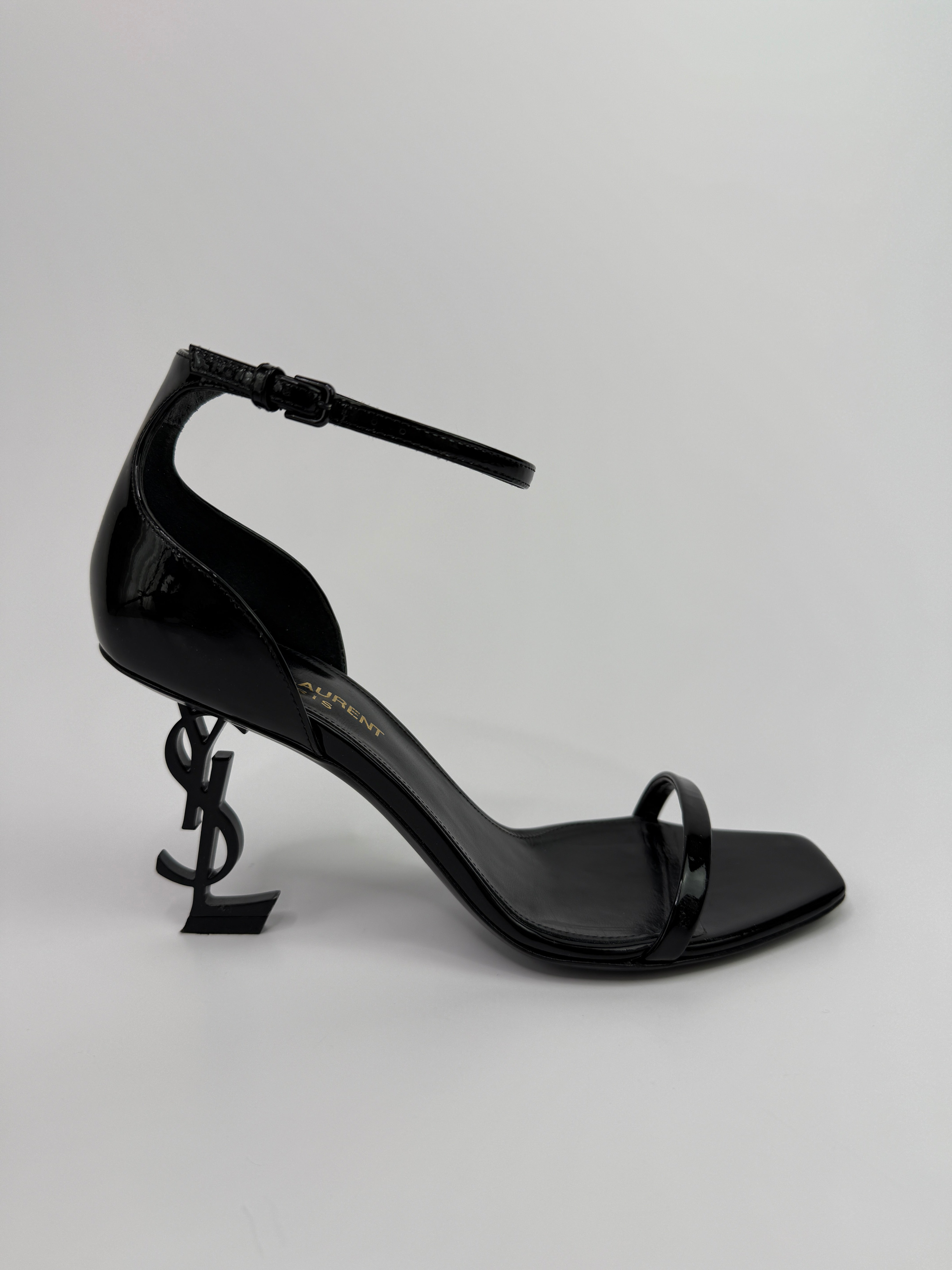 Saint Laurent Black Opyum Sandals (Size 37.5/UK4.5)