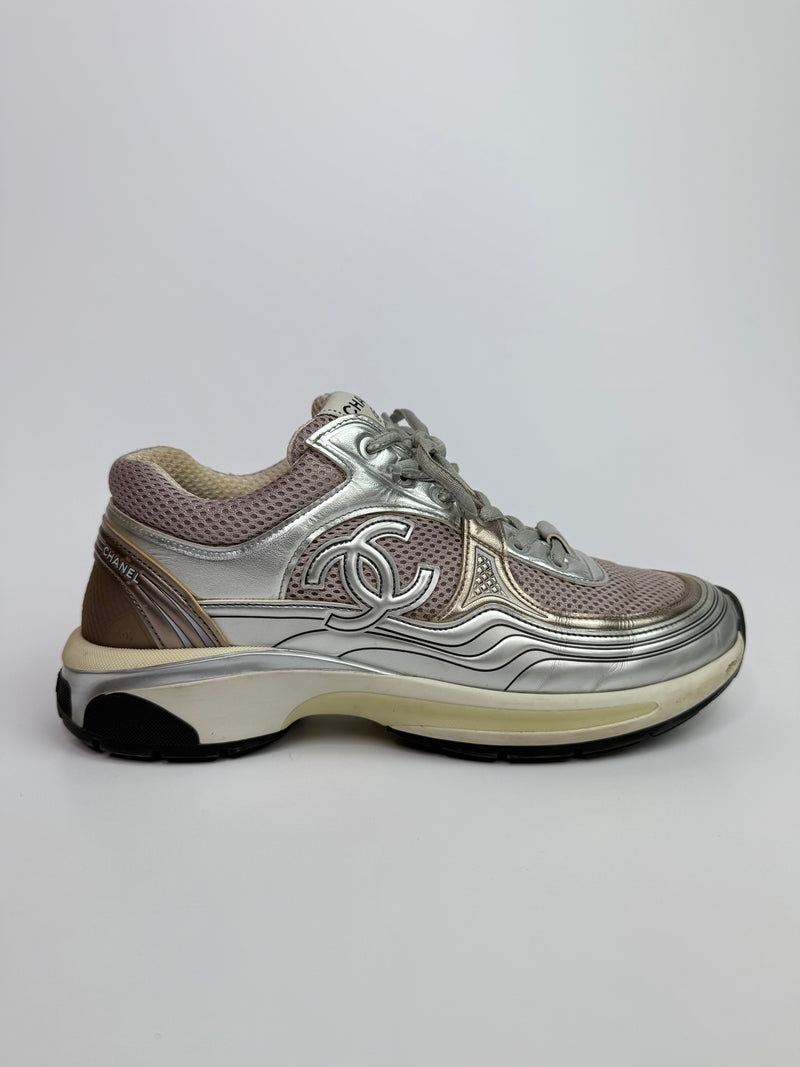 Chanel CC Metallic CC Sneakers (39.5 /UK 6.5)
