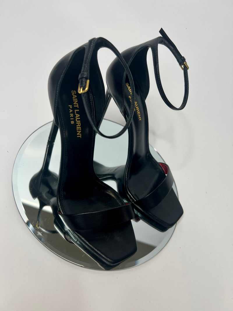 Saint Laurent Black Amber Sandal Heels (Size 39/UK 6)