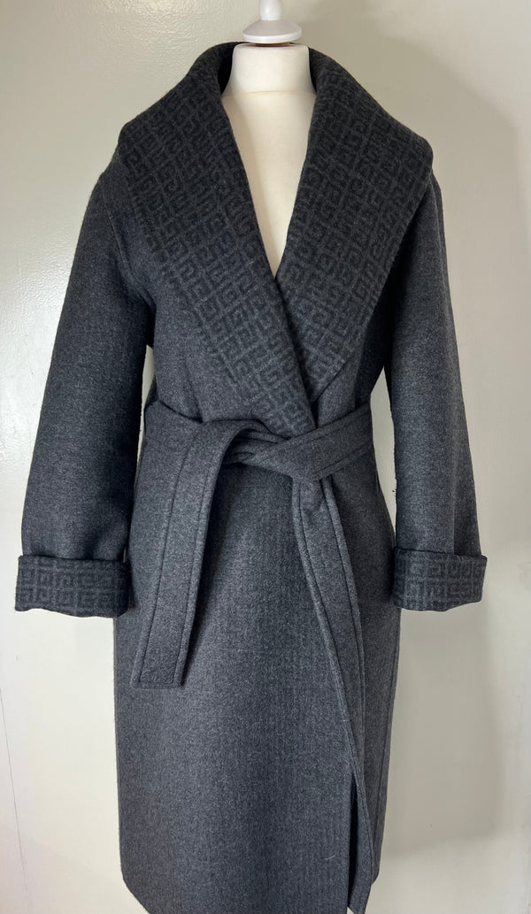 Givenchy Grey Wool Coat (Size 44/UK 16)