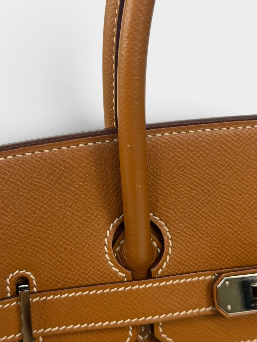 Hermès Birkin 35 In Gold Epsom Leather With Palladium Hardware