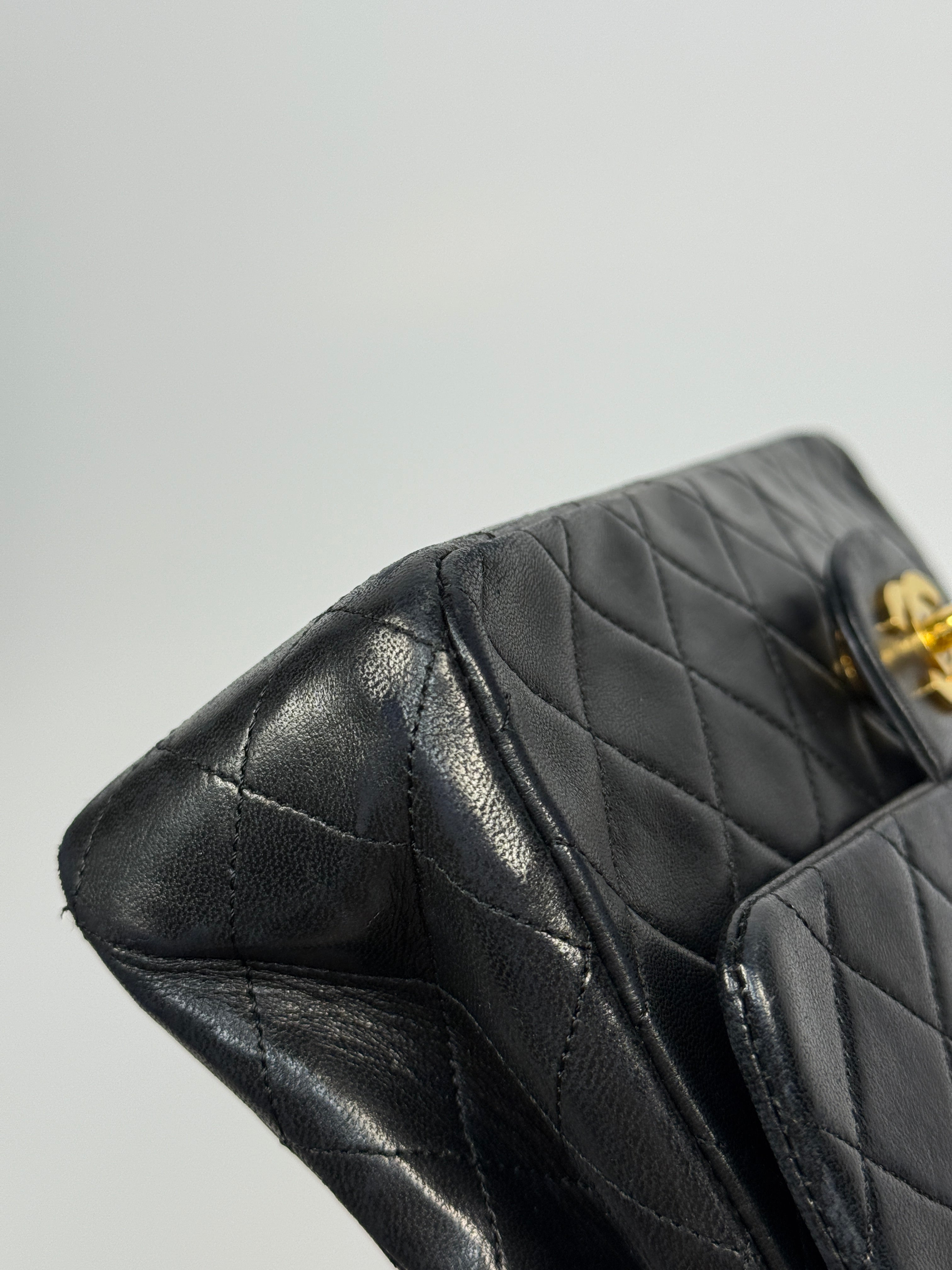 Chanel Vintage Medium Classic Double Flap Black Lambskin With 24k Gold Hardware
Pre Loved & Authentic 