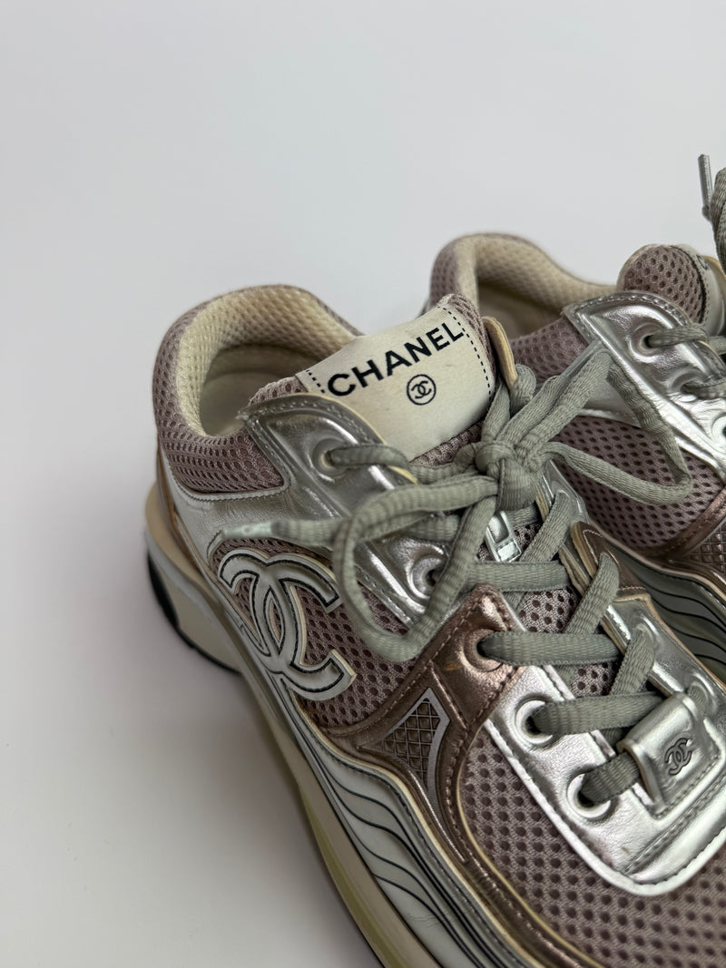 Chanel CC Metallic CC Sneakers (39.5 /UK 6.5)