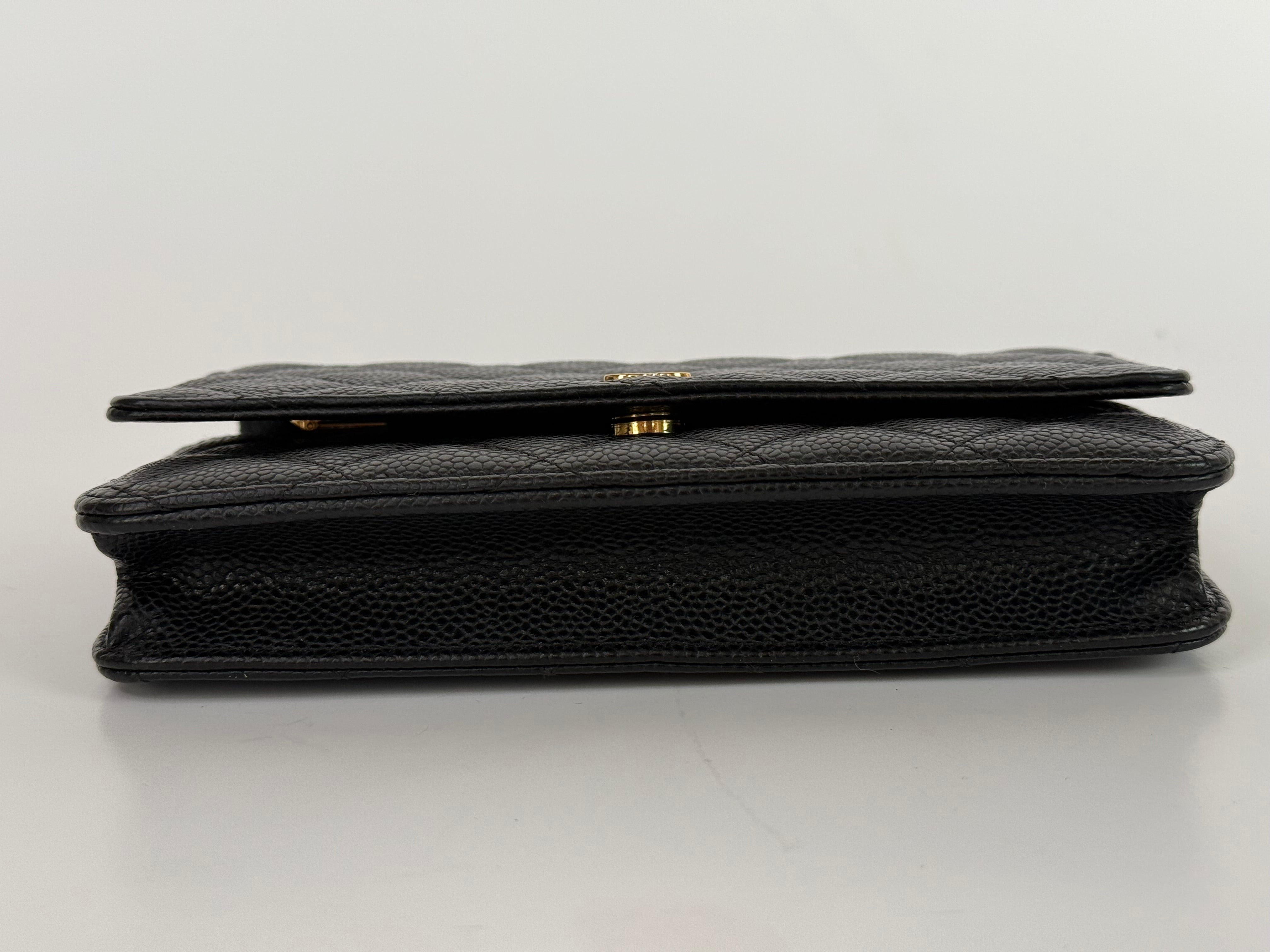Chanel Wallet On Chain Black Caviar Leather With GHW