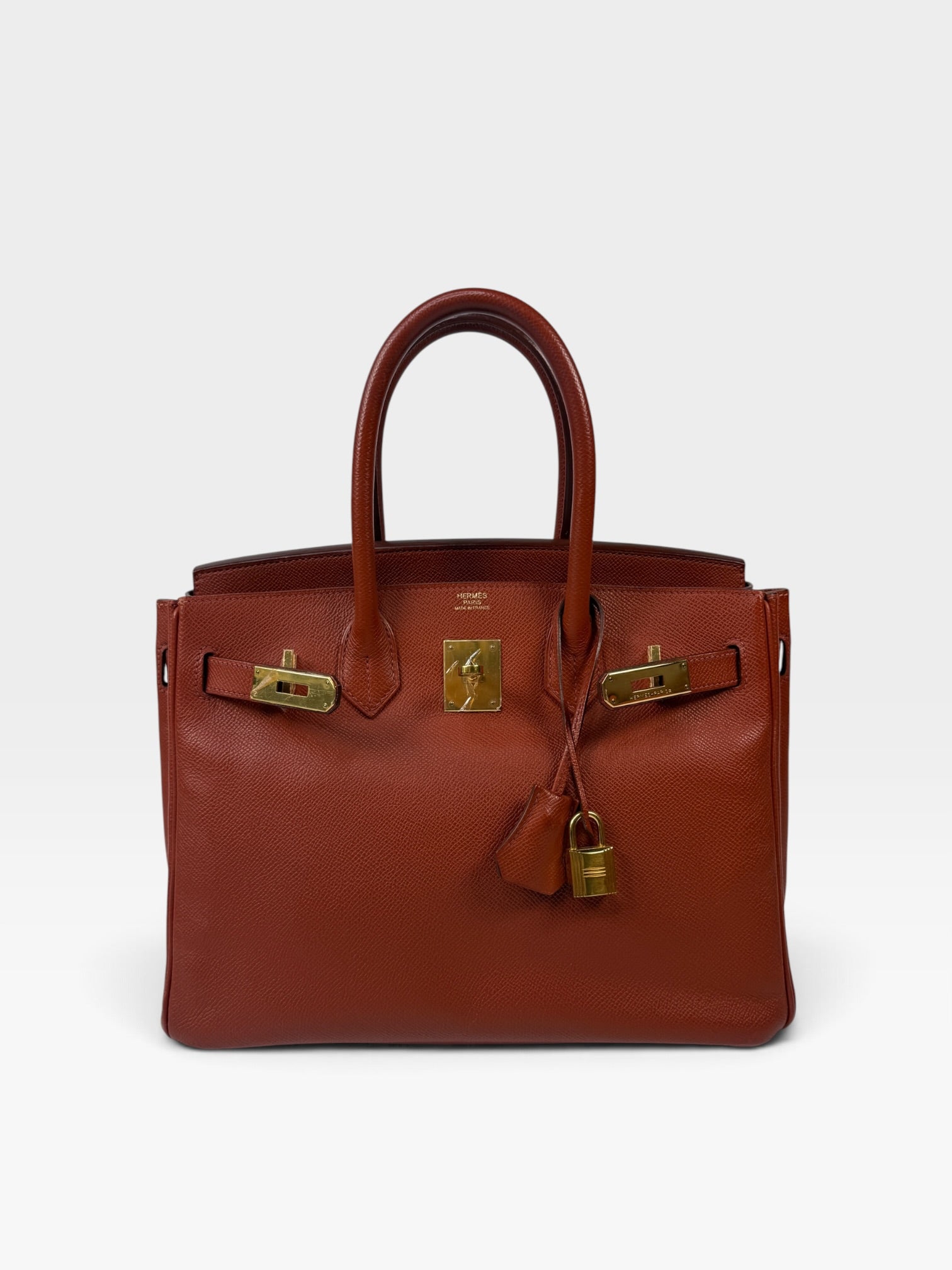 Hermès Birkin 30 In Rouge Venetian Epsom Leather With Gold Hardware. 100% authentic and preloved in excellent condition