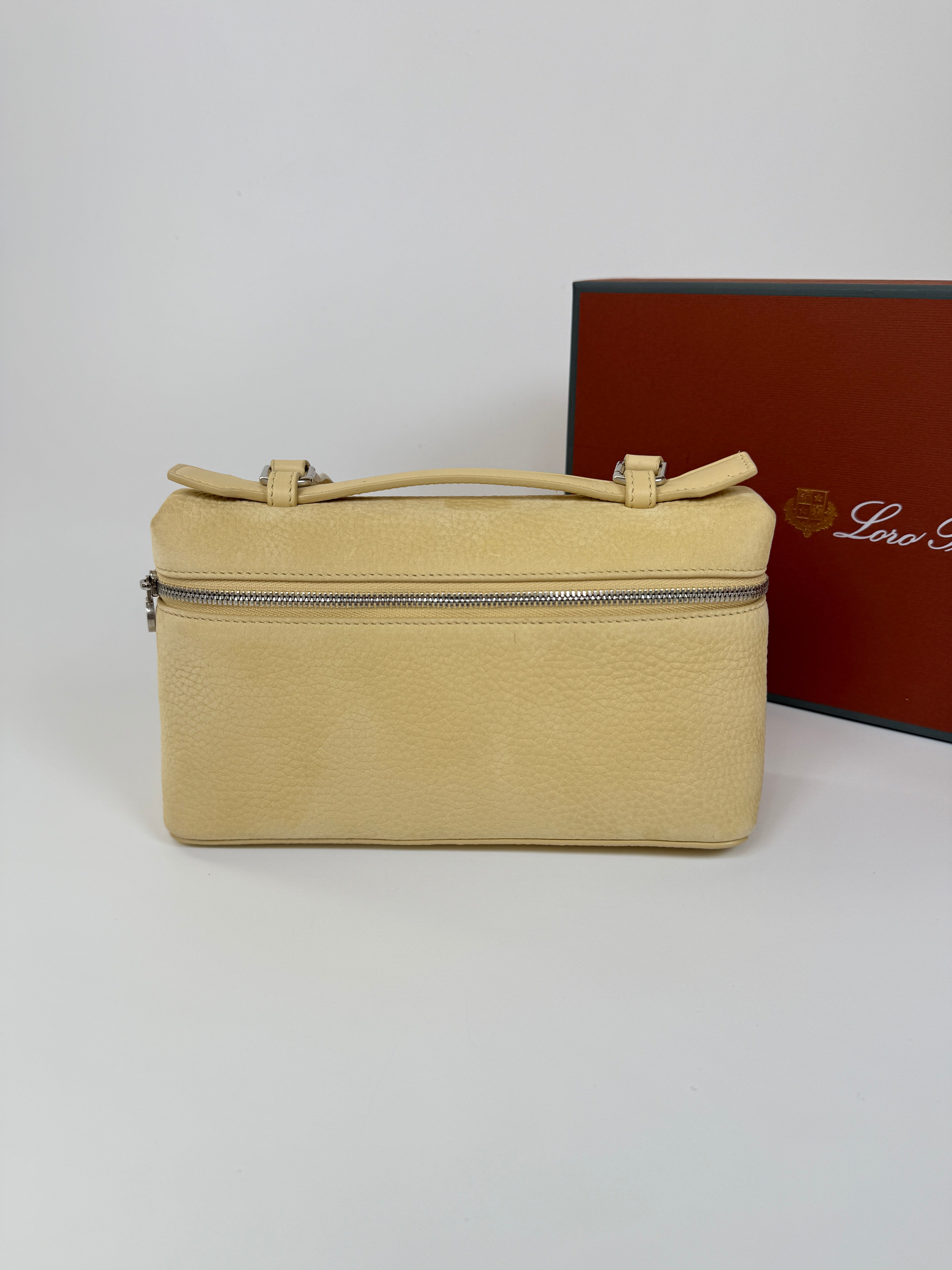 Loro Piana Extra Pocket L19 Bag In Chantilly Cream With silver hardware, Authentic and preloved. Very good condition. 100% Authenticity guarantee 