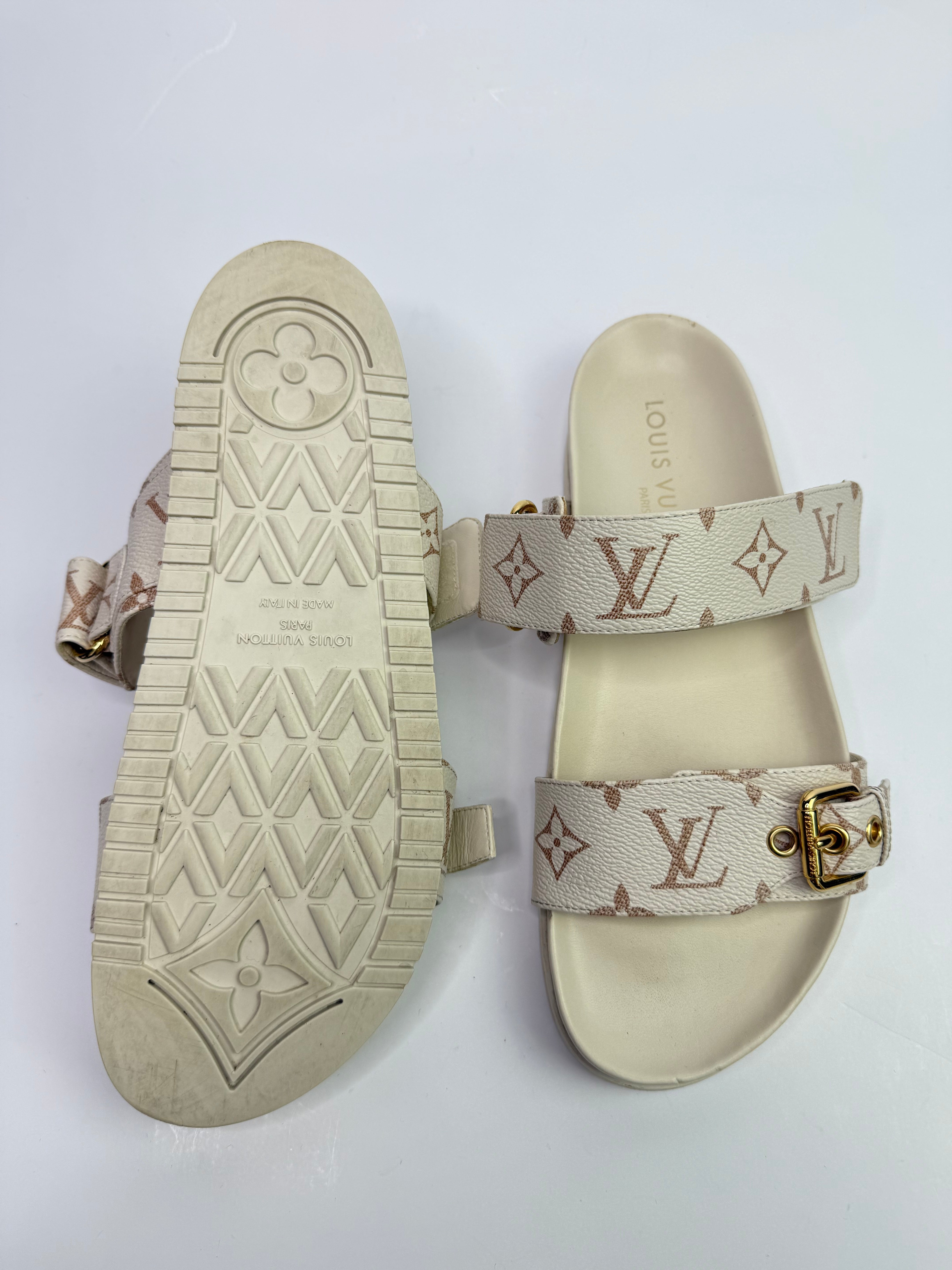 Louis Vuitton Bom Dia Flat  Mules (Size 40/UK7)