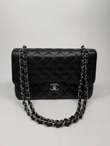 Chanel Black Caviar Leather Jumbo Classic Double Flap SHW