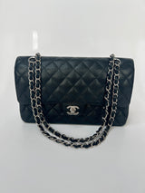 Chanel Black Caviar Leather Medium Classic Double Flap