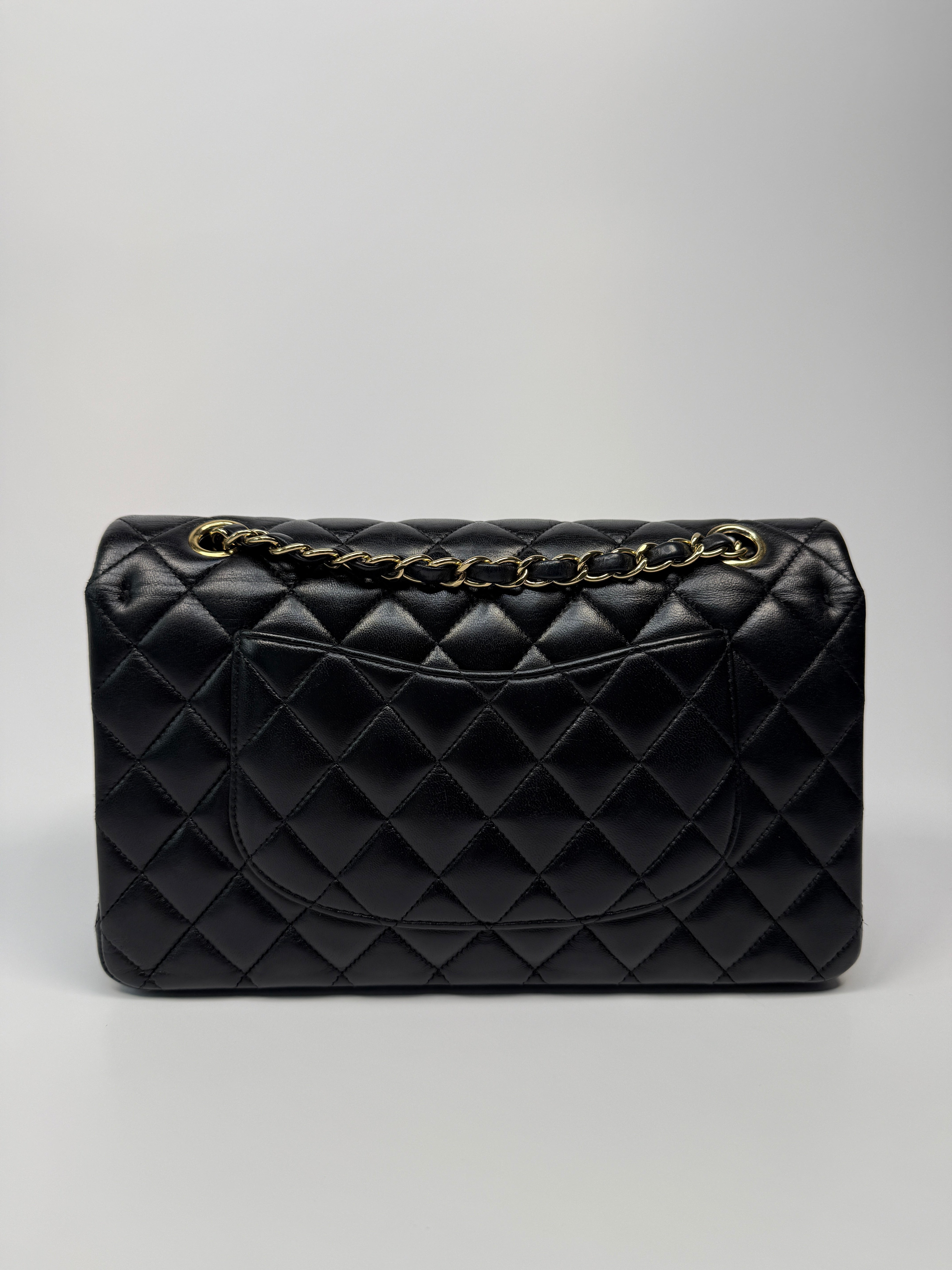 Chanel Medium Classic Double Flap Black Lambskin With Gold Hardware
Pre Loved & Authentic 