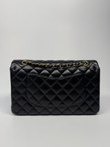 Chanel Medium Classic Double Flap Black Lambskin With GHW