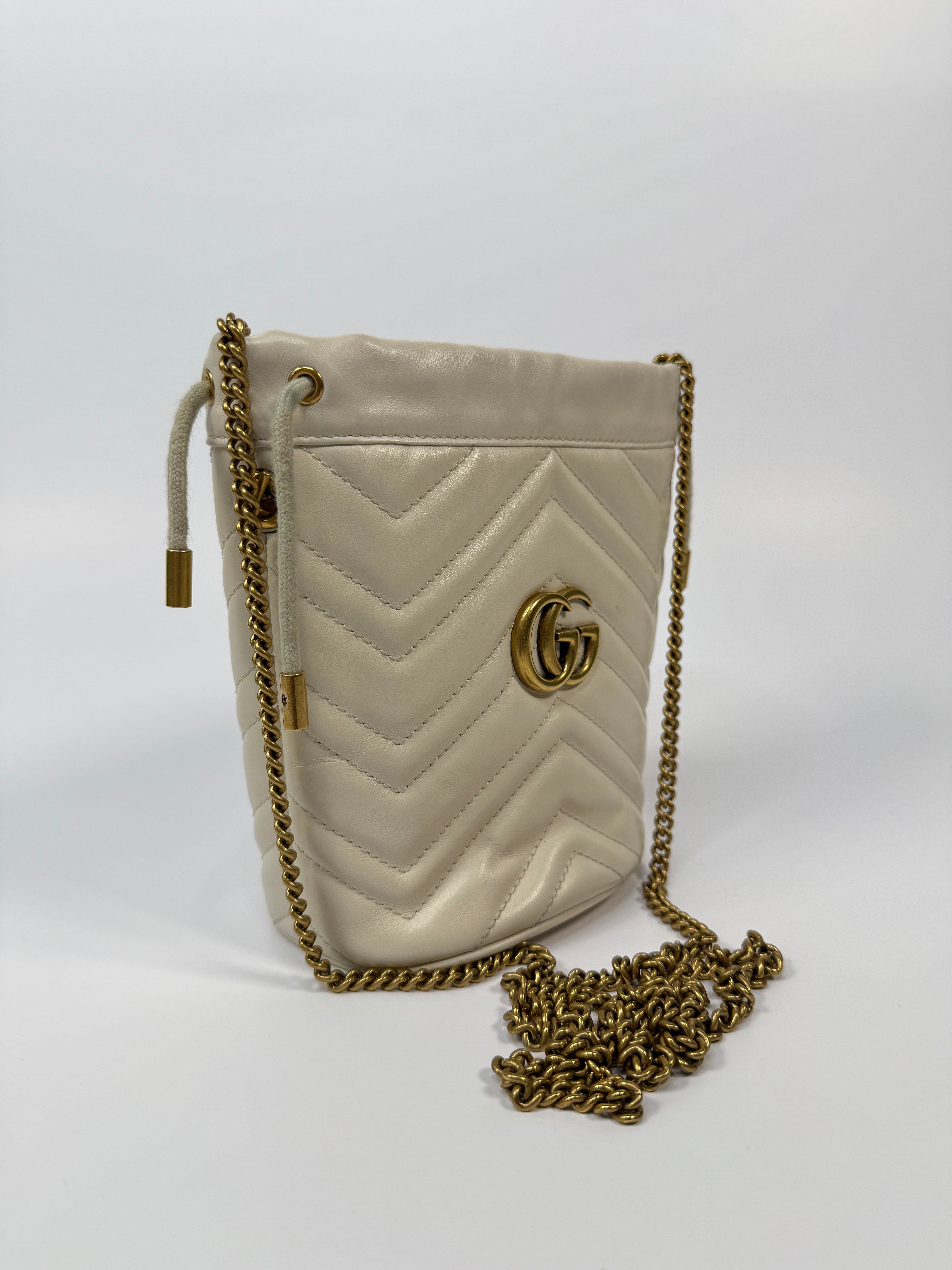 Gucci GG Marmont Mini Quilted Bucket Bag