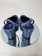 Chanel Tweed Slingback Pumps (Size 39 /UK 6)