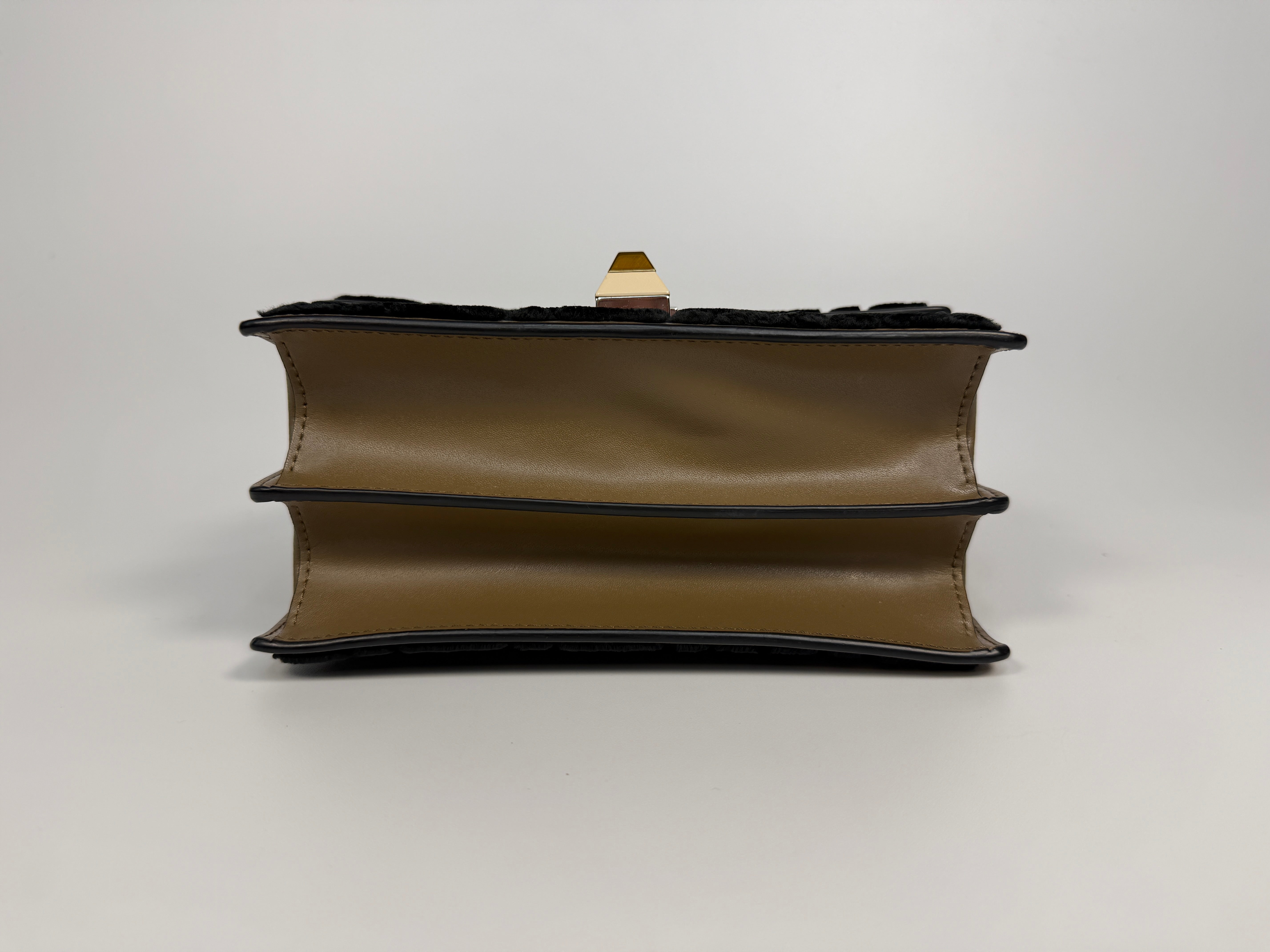 Fendi Vitello Liberty Velvet FF Small Kan I Shoulder Bag In Excellent condition. 100% Authenticity guarantee. 