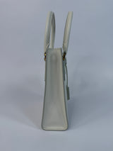 Prada Mini Tote In White Saffiano Leather