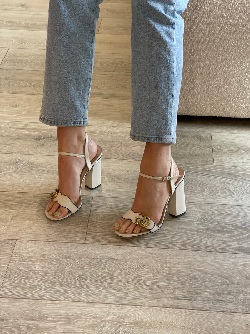Gucci Marmont Mid Heel Sandal (Size 39/UK 6)