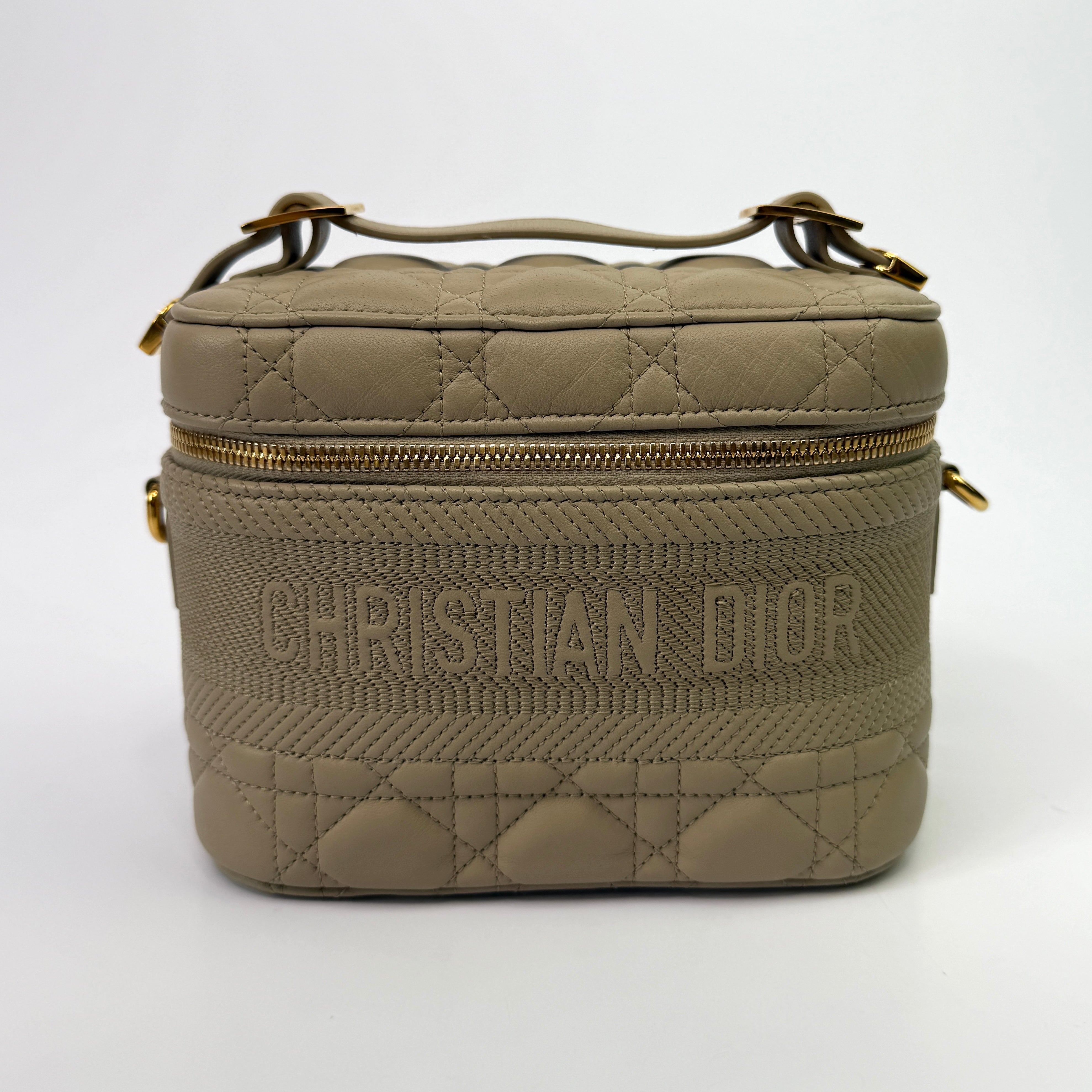 Christian Dior Cannage Lambskin Small Dior Vanity Case