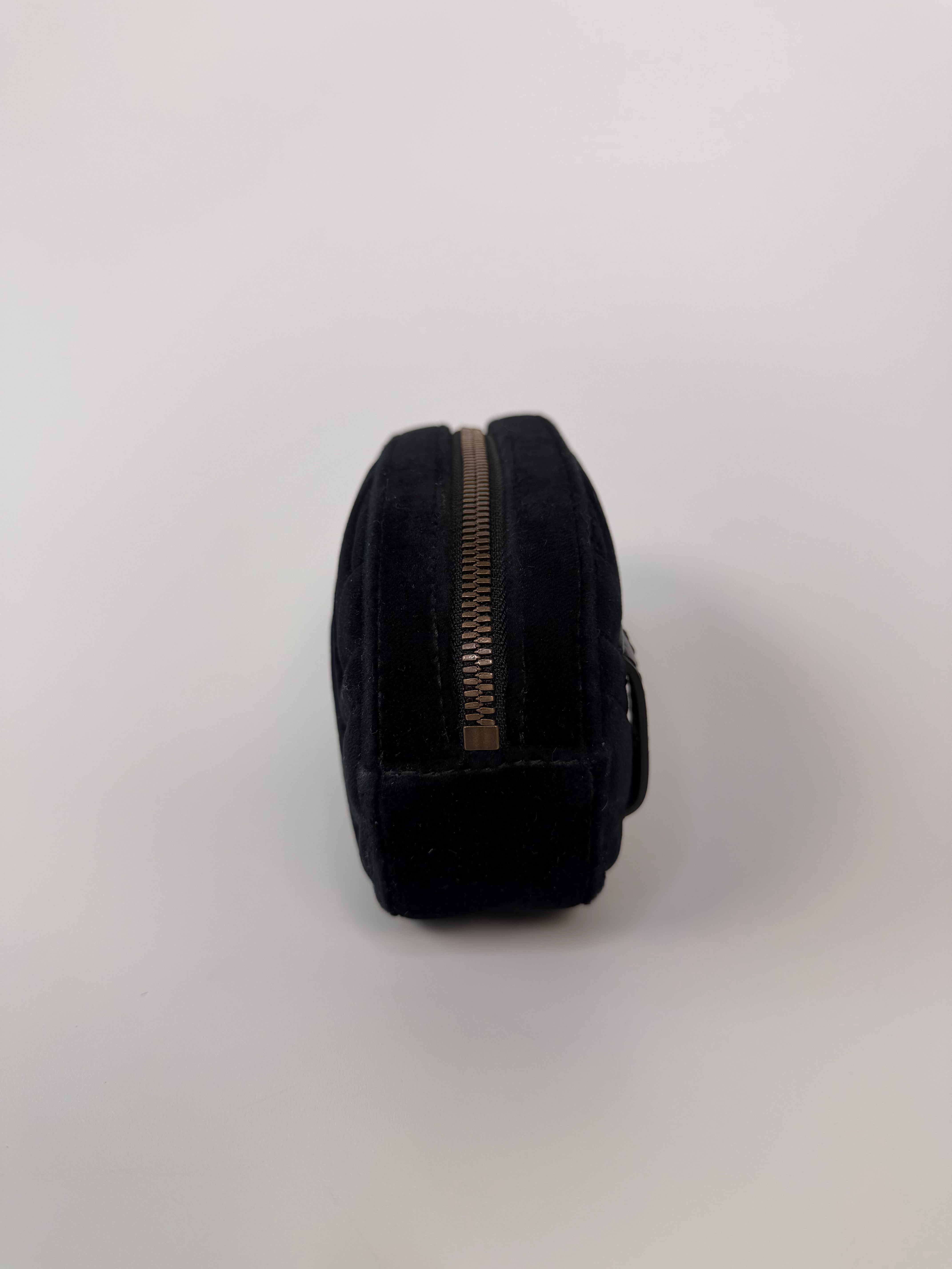 Gucci GG Black Velvet Marmont Belt Bag