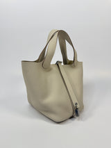 Hermès Picotin 18 In Craie Clemence Leather With PHW