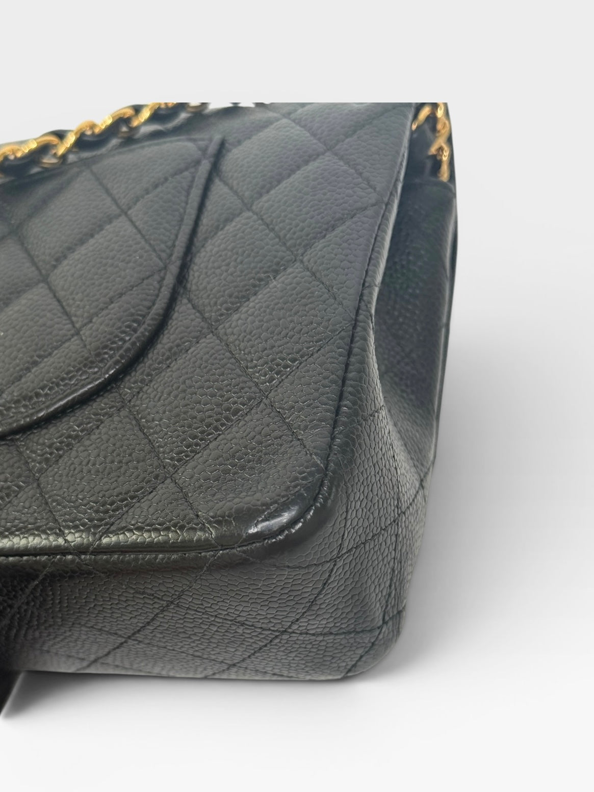 Chanel Medium Classic Double Flap Black Caviar Leather With Gold Hardware