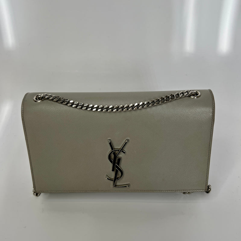 Saint Laurent Medium Kate Bag In Grey