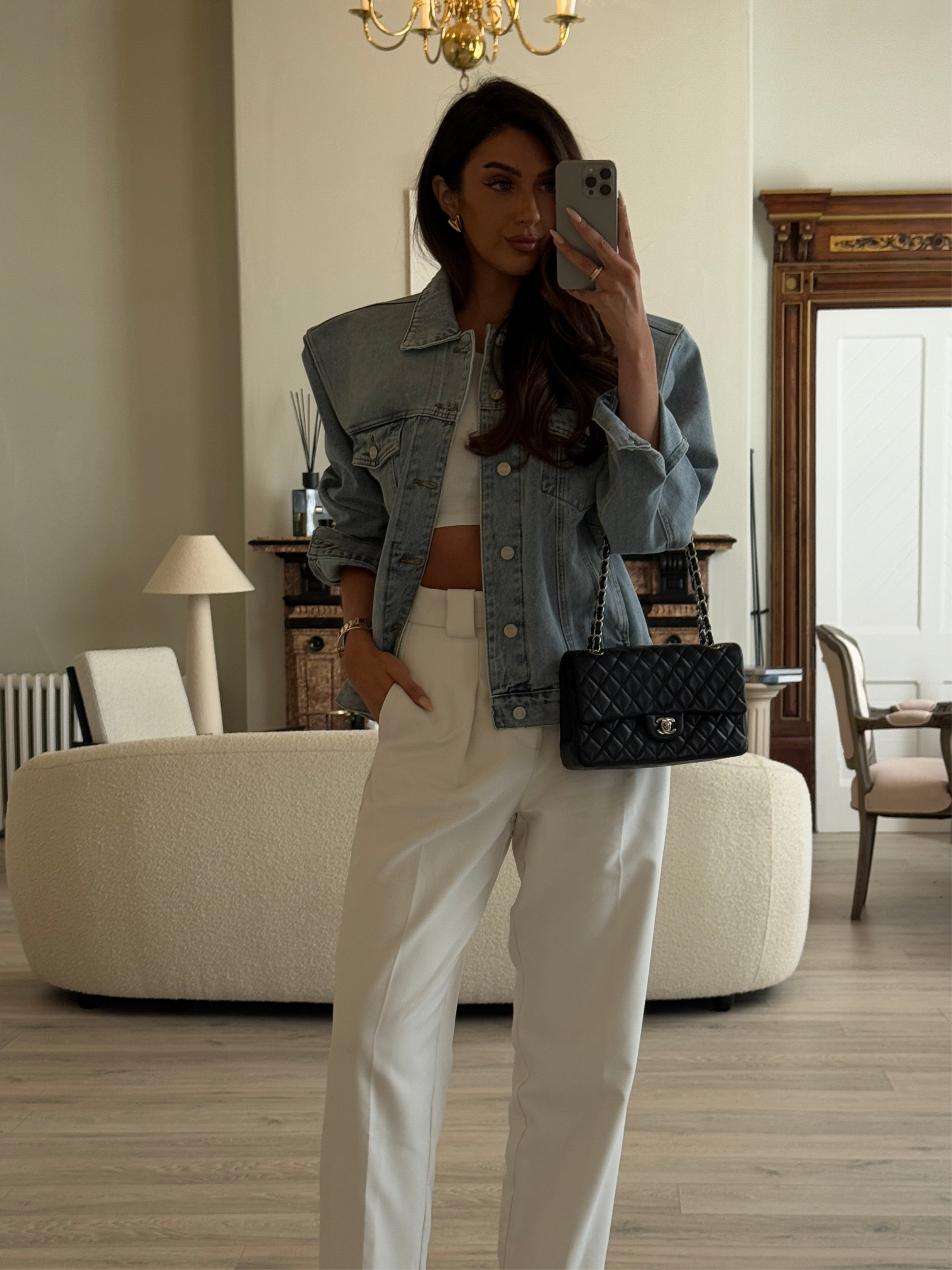 Chanel Medium Classic Double Flap Black Lambskin With Silver Hardware
Pre Loved & Authentic 