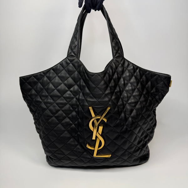 Saint Laurent ICARE Maxi Quilted Leather Shopping Bag