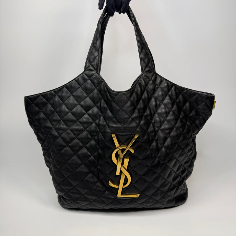 Saint Laurent ICARE Maxi Quilted Leather Shopping Bag