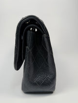 Chanel Jumbo Gunmetal Metallic Calfskin Leather With RHW