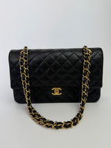 Chanel Medium Classic Double Flap Black Lambskin With GHW