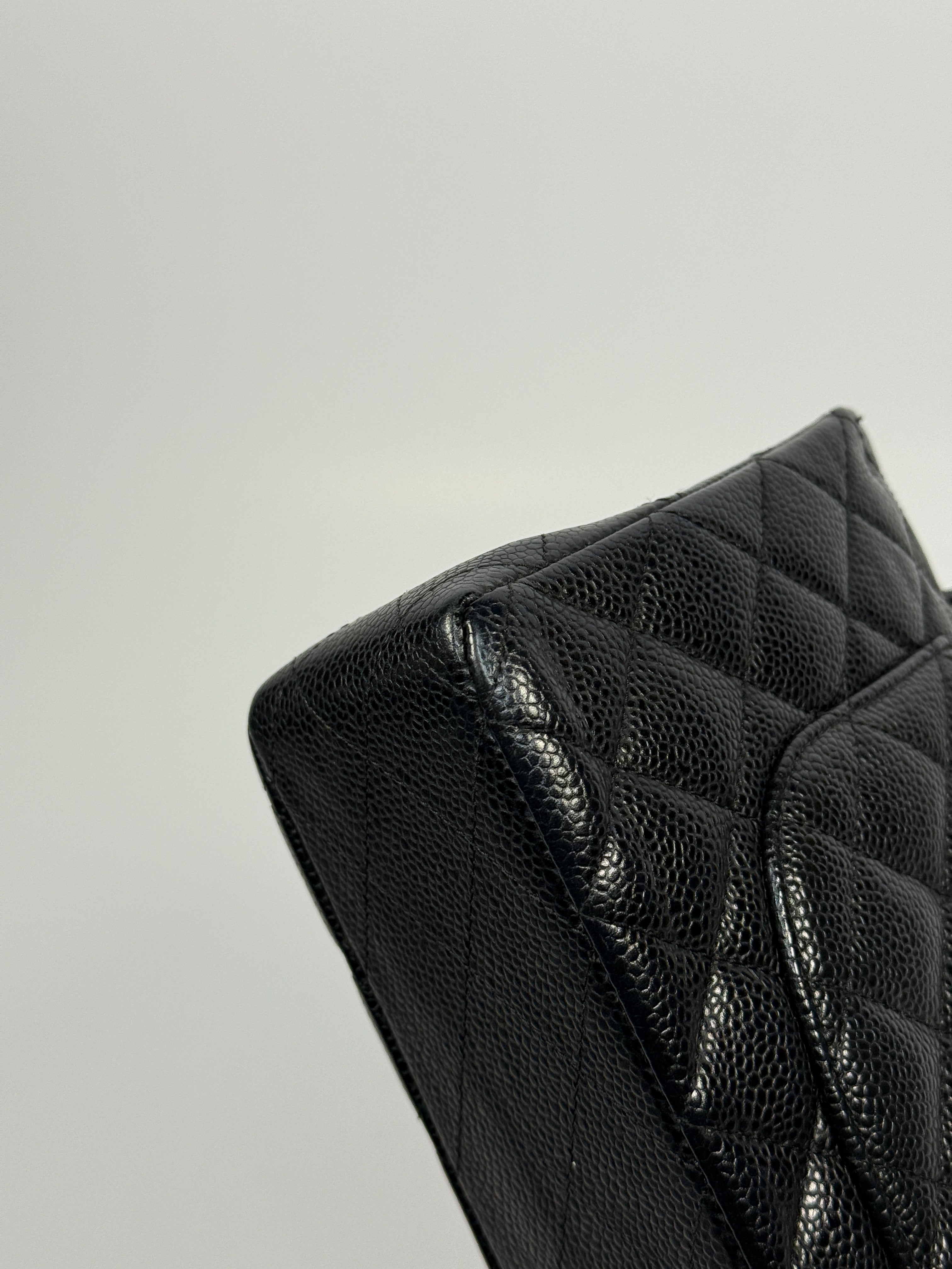 Chanel Medium Classic Double Flap Black Caviar With Gold Hardware, Authentic And Preloved In Very Good Condition 