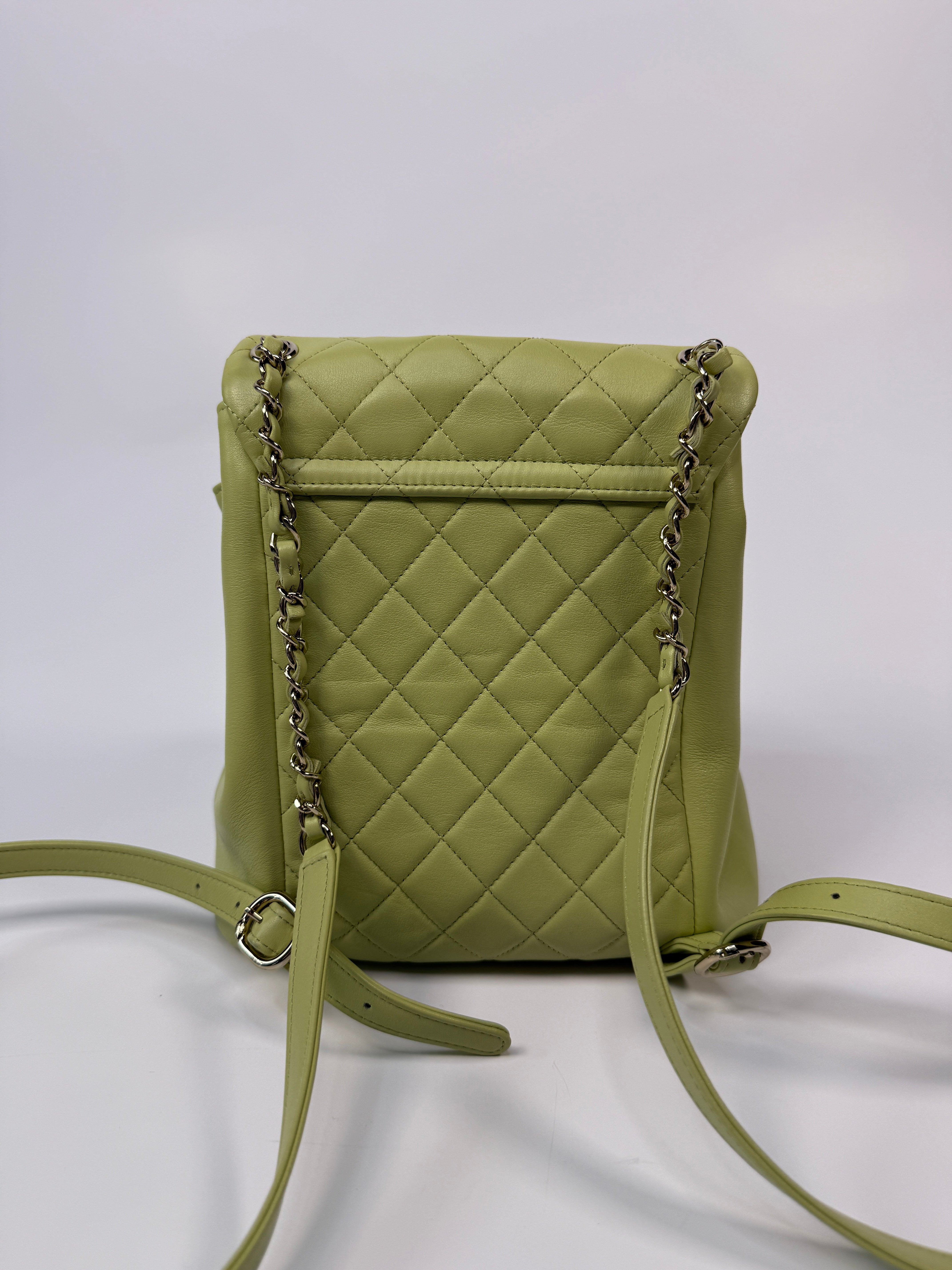 Chanel Duma Backpack In Green Calfskin Leather With Pale Gold Hardware
Pre Loved & Authentic 